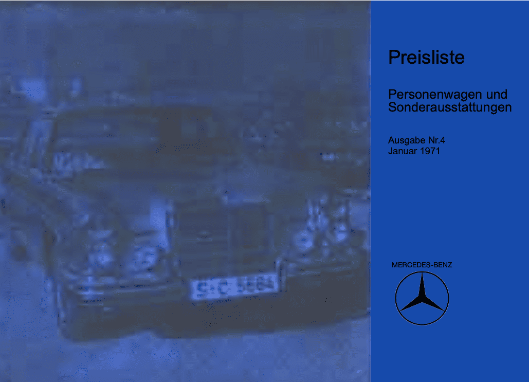 Preisliste ab 01/1972