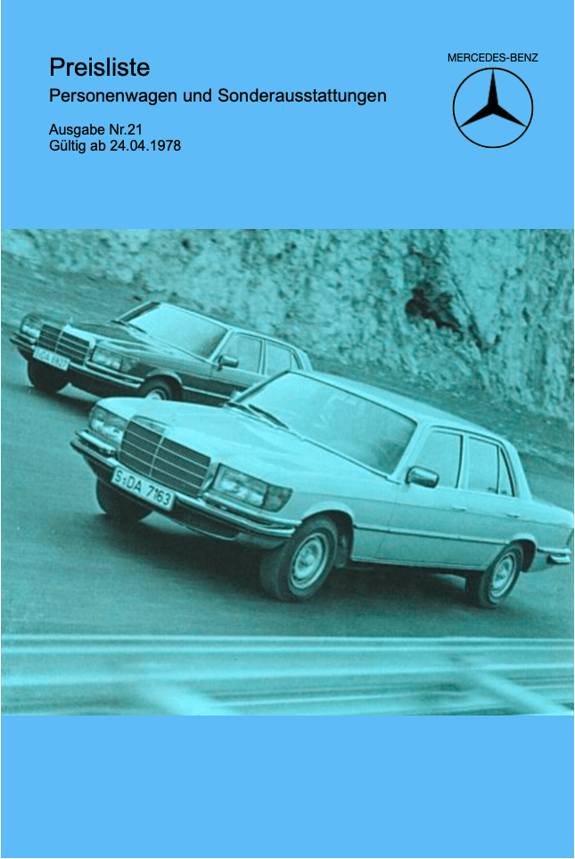 Preisliste ab 04/1978