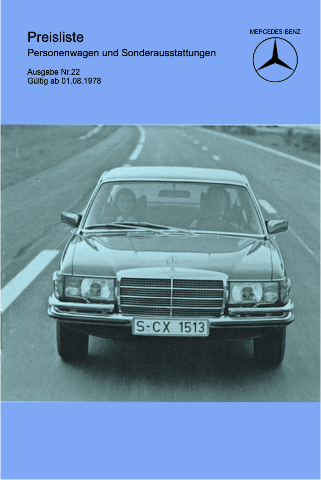 Preisliste ab 08/1978