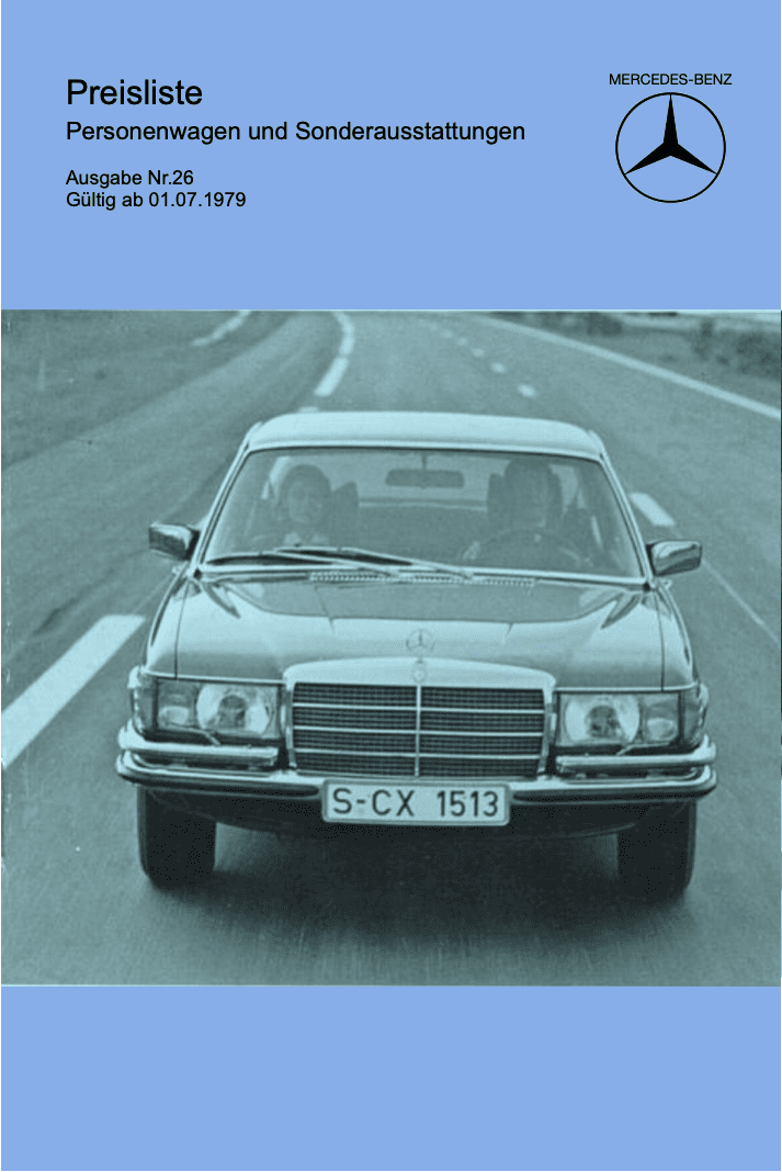 Preisliste ab 07/1979