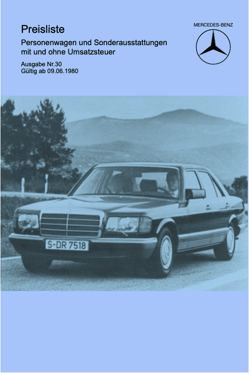 Preisliste ab 06/1980