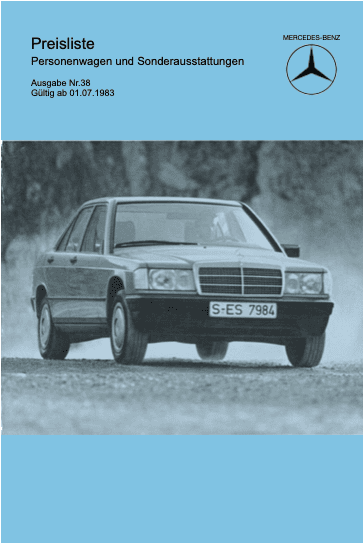 Preisliste ab 07/1983