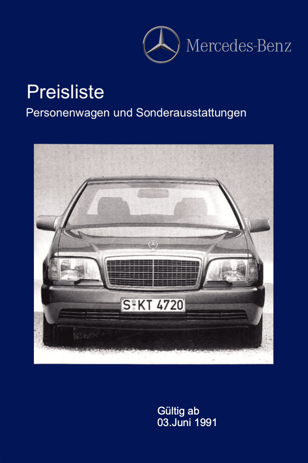 Preisliste ab 06/1991