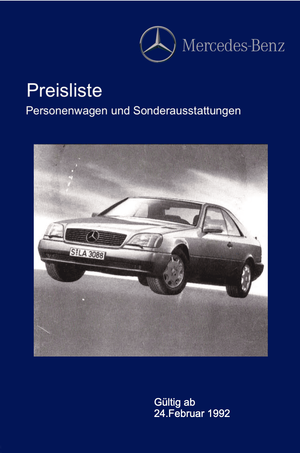Preisliste ab 02/1992