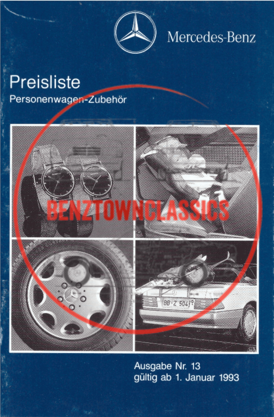 Preisliste ab 01/1993